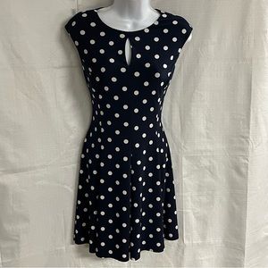 Lauren, by Ralph Lauren ladies polkadot jersey dress size 2 petite